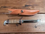 Case Xx Leather Hunter Knife (316-5 Ss) W/sheath Stacked #00381. Fixed Price $91.00.