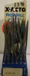 Xacto Hobby Tools Store Display With 36 Needle Files. Fixed Price $69.99.