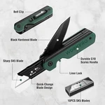 Workpro 2IN-1 Folding Knife/utility Quick-change Box Cutter With Belt Clip. Fixed Price $19.99.