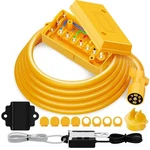 8FT Heavy Duty 7 Way Plug Inline Trailer Cord Cable Wiriing Gang Junction Box. Fixed Price $49.58.