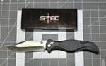 S-tec Ball Bearing Pivot Axis Lock Large Pocket Knife Big Folder Black TS112BK. Fixed Price $18.99.