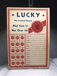 Vintage Try Your Lucky Game Card Unpunched W Brady Co. Fixed Price $11.99.
