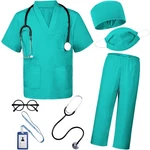 Bomly Kids Doctor Nurse Costume 7PCS Toddler Scrubs Set Halloween Dress Up Boys. Fixed Price $22.44.