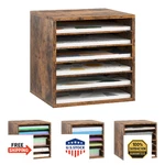 Alpeir 12X12 Scrapbook Paper Storage Organizer, 7-TIER Wooden Desk. Fixed Price $86.42.