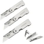 6 Pack Quick Change Folding Pocket Utility Knife Set W/belt Clip Stainless Steel. Fixed Price $34.99.