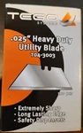 Tego Floor Dot 100 Pack .025" Heavy Duty Utility Blade T04-3003. Fixed Price $16.00.