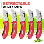 5PCS Lock Foldable Retractable Blade Utility Knife Box Cutter W/ Pocket Clip. Fixed Price $26.99.