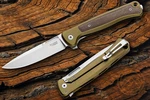 Lionsteel Skinny Folding Knife 3.5" Magnacut Blade Aluminum/micarta Handle. Fixed Price $176.89.