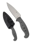 Spyderco Temperance Sprint Run FB05SGY Serrated Cru-wear Blade Gray Frn W/sheath. Fixed Price $142.50.