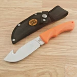 Rough Ryder Guthook Fixed Knife 4.38" Stainless Steel Blade Orange Rubber Handle. Fixed Price $16.99.