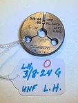 Pratt Whitney- L.h. -thread Ring Gage- 3/8-24 Unf Go .3479. Fixed Price $57.50.