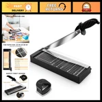 12" Heavy Duty Paper Cutter, Sheet Capacity Guillotine Trimmer For Crafting,. Fixed Price $37.99.