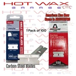 Single Edge Razor Blades .009 Steel Back American Line Carbon 100. Fixed Price $15.49.
