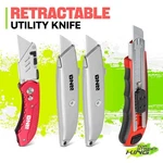 4PCS Lock Foldable Retractable Utility Knife Back Box Cutter W/ 8 Blades. Fixed Price $19.99.