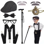 Aimeiar Kids 100 Days Of School Costume For Boys Free Size, Black-cap-watch. Fixed Price $27.70.