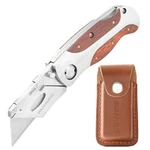 Sheffield 12818 Folding Utility Knife With Leather Sheath, Quick-change Utili.... Fixed Price $41.89.