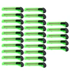 25 Bulk Box Cutter Utility Knife Retractable Snap Off Razor Blade Neon Green. Fixed Price $16.95.