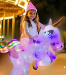 Bddedd Kids Inflatable Unicorn Costume, Riding Air Blow-up Deluxe Wit.... Fixed Price $39.33.