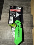 Sears Craftsman Nos Hi Viz Neon Green Folding Utility Knife Box Cutter CMHT10532. Fixed Price $34.99.