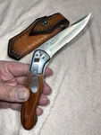 Maxam Steel Folding Pocket Knife W/leather Button Close Sheath 4 Inch. Fixed Price $65.00.