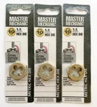 3 Master Mechanic 10MM-1.50 1" Metric Titanium Coated Dies 789604. Fixed Price $9.99.