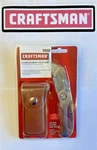 Craftsman 94845 Folding Lockback Utility Knife With Leather Sheath. Fixed Price $23.79.