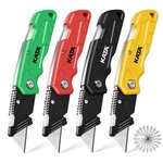 Kata Folding Box Cutter Knives: 4-PACK Heavy Duty Utility Knife Pocket. Fixed Price $14.16.