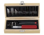 Excel Woodworking Tool Set (gouges, Routers, Blades & Handle) EXL44284. Fixed Price $47.85.