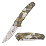 8" Dark Fantasy Blades Edc Folding Pocket Knife 420 Steel Clip Gold. Fixed Price $17.99.