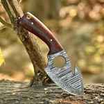 Handmade Damascus Steel Gut-hook Blade Skinner Knife Full Tang With Belt Sheath. Fixed Price $25.46.