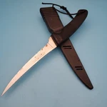 Crkt Kommer Big Eddy Fillet Knife Rubber Handle Sheath 12" X 6.75 Serrated Blade. Fixed Price $29.99.