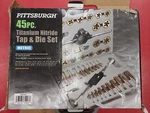 Pittsburgh 45PC Titanium Nitride Metric Tap & Die Set 61410 **new**. Fixed Price $79.99.