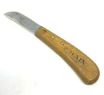Vintage Crain Germany Hook Handle Utility Knife Wooden. Fixed Price $36.00.