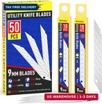 Diyself Utility Knife Blades, 50 Pack Box Cutter Refills For 9MM Snap Blade, Hig. Fixed Price $13.11.