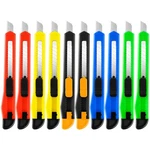 Tifical Pack Box Cutter Retractable, 9MM Snap-off Blade 10-MULTICOLOR. Fixed Price $16.03.