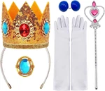 5PCS Princess Peach Crown Accessories Kit For Girl Costume Set Dr. Fixed Price $12.68.
