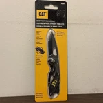 New Cat 6-1/4 Inch Folding Skeleton Knife W/ Bottle Opener Black Blade 980267. Fixed Price $20.36.