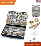 86-PIECE Master Tap And Hex Die Set, Titanium Coating Sae Size To 5/8 Me.... Fixed Price $238.99.