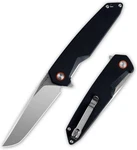 Lettaca QF004 Pocket Knife, 3.4" D2 Steel Blade Black G10 Handle, Folding. Fixed Price $12.00.