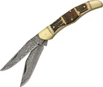 Damascus Filework Folding Hunter Knife DM1041 5" Closed. Steel Clip And. Fixed Price $66.74.