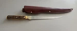 Vintage Uncle Henry Schrade 167UH Filet Knife With Leather Sheath. Fixed Price $38.99.