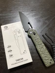 Tacray Tarcus Folding Pocket Knife, 3.5" D2 Steel Dlc Blade G10 Handle, Custom. Fixed Price $40.00.