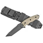 Hogue, EX-F01, Fixed Blade Knife, 5.5" Tanto With Broad Rear Saw Teeth. Fixed Price $225.00.