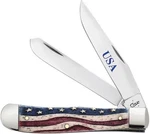 Case Cutlery Patriotic Trapper Pocket Knife Stainless Clip And Spey Blades 64132. Fixed Price $131.99.
