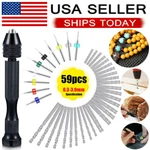 59 Pcs Mini Micro Hand Twist Drill Bits Rotary Precision Pin Vise Tools Kit. Fixed Price $13.99.