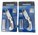 (2 Pack) Personna Folding Carpet Knife, W/6 Round Corner Blades, 63-0222. Fixed Price $18.95.