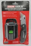 Oemtools #25537 Folding Lock Back Utility Knife With Box Of 50 Blades New. Fixed Price $16.99.