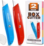 2 Pack Utility Knife With Extra Blades, Color Retractable Heavy Duty .... Fixed Price $12.23.
