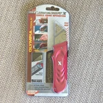 Olympia Tools Turboknife X 33-132 Folding Utility Knife, Red, 5 Steel Blades. Fixed Price $14.09.