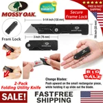 Compact Folding Utility Knife Heavy Duty Pocket Box Cutter Fast Back. Fixed Price $15.99.